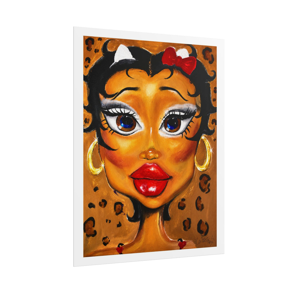 Golden Kitty Energy Wall Art Print | by LexKittenArts