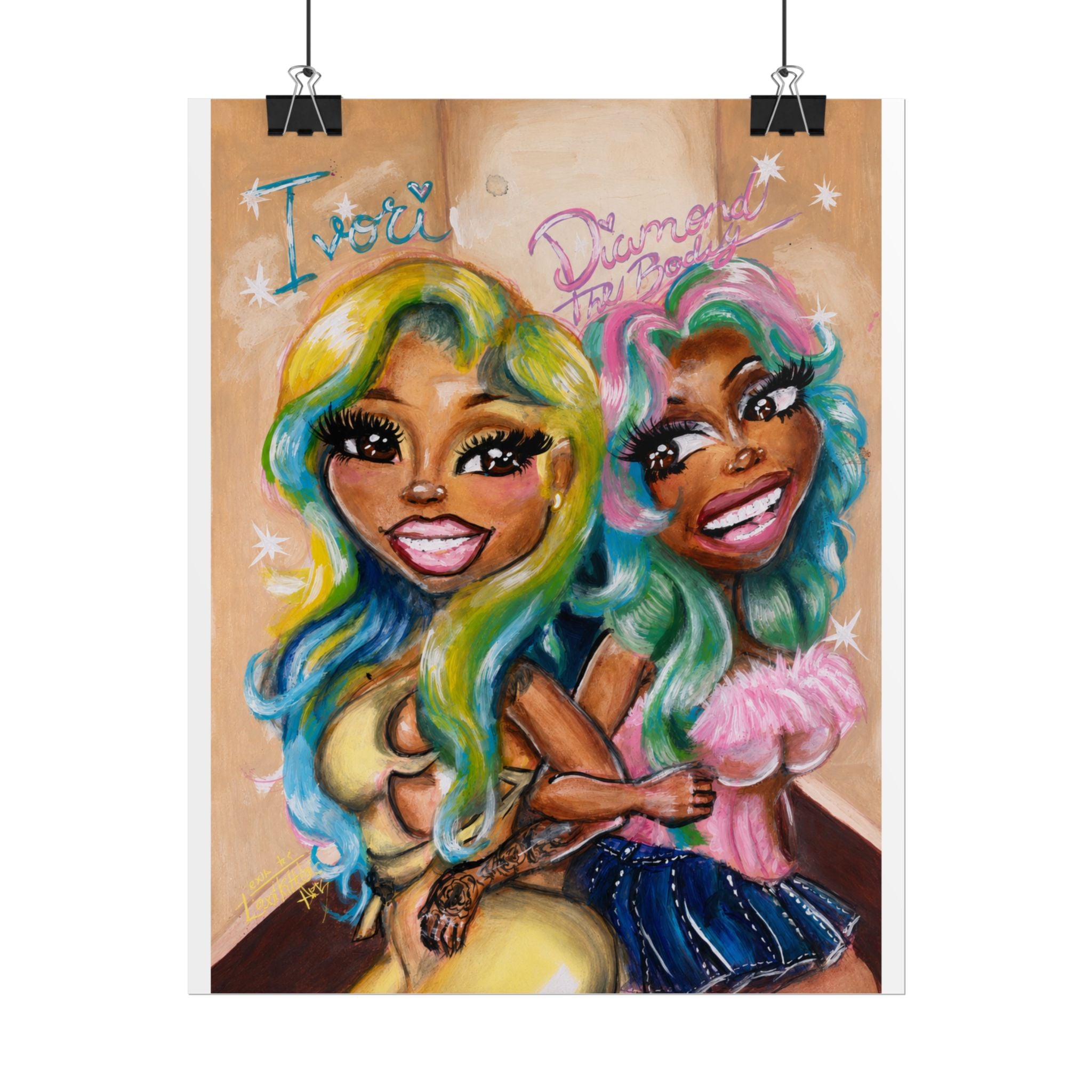 Baddie Duo "IvoriBabu & Diamond The Body" Art Print