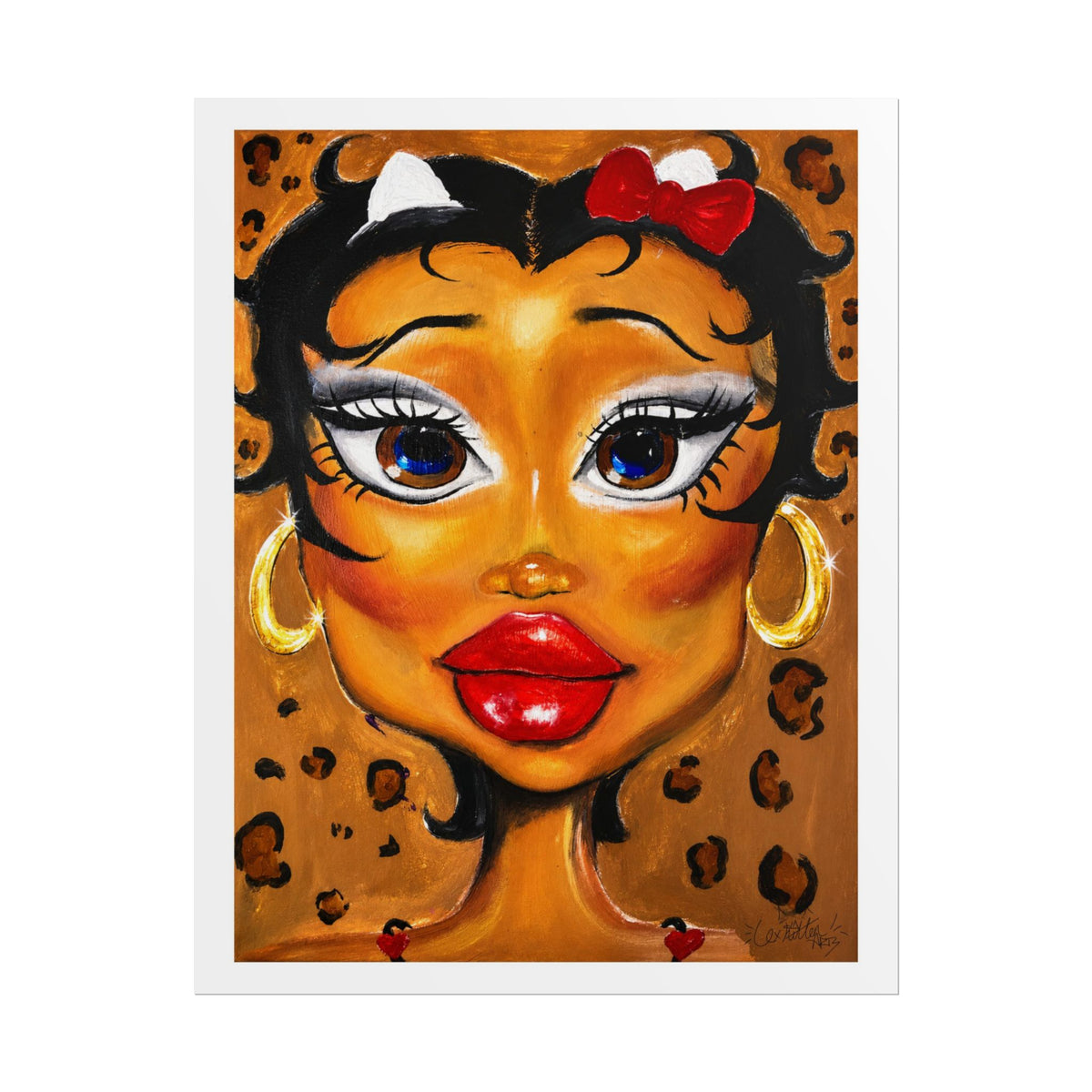 Golden Kitty Energy Wall Art Print | by LexKittenArts
