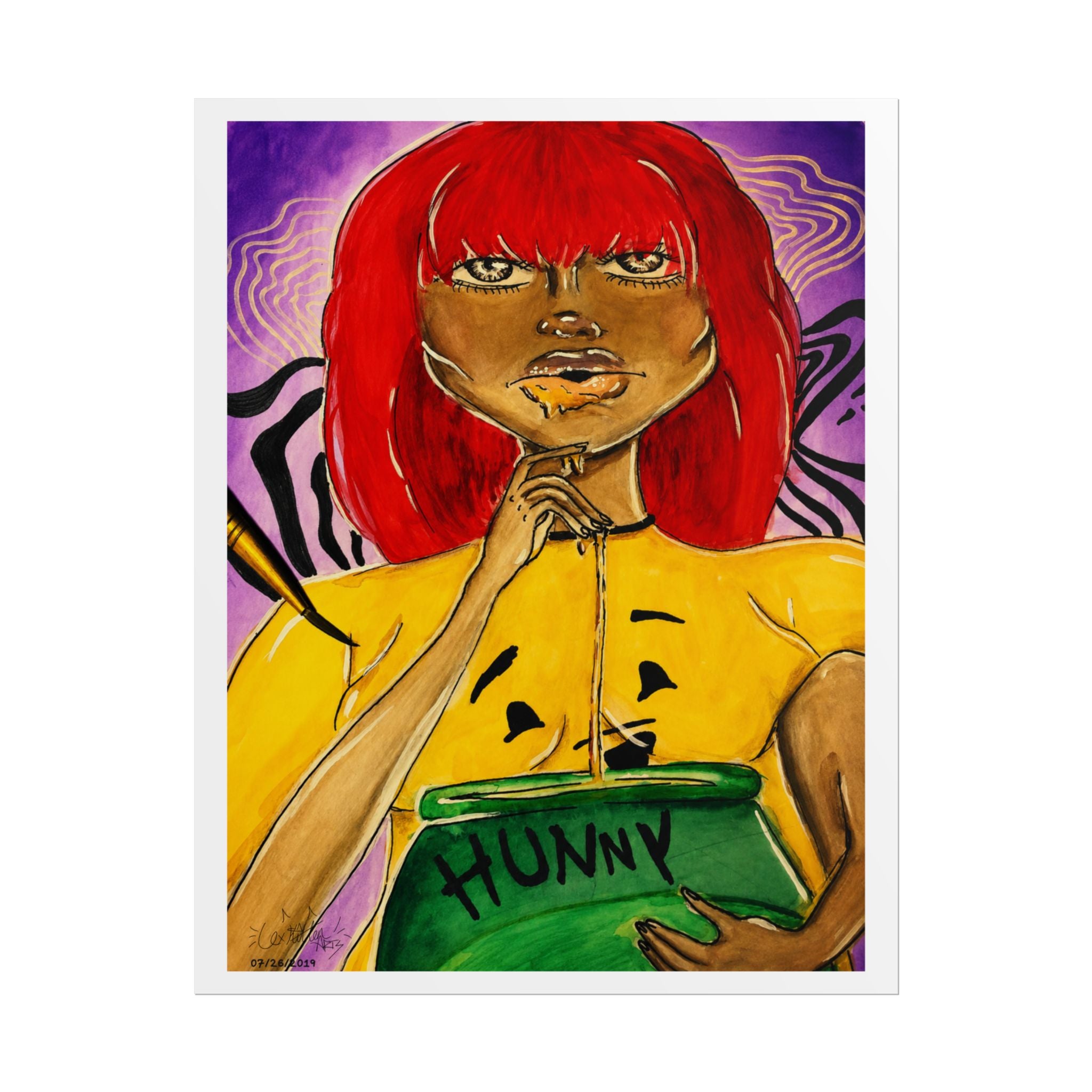 Honey Drip | Original LexKittenArts Art Print - Part 3 of the Girlhood Chronicles Collection