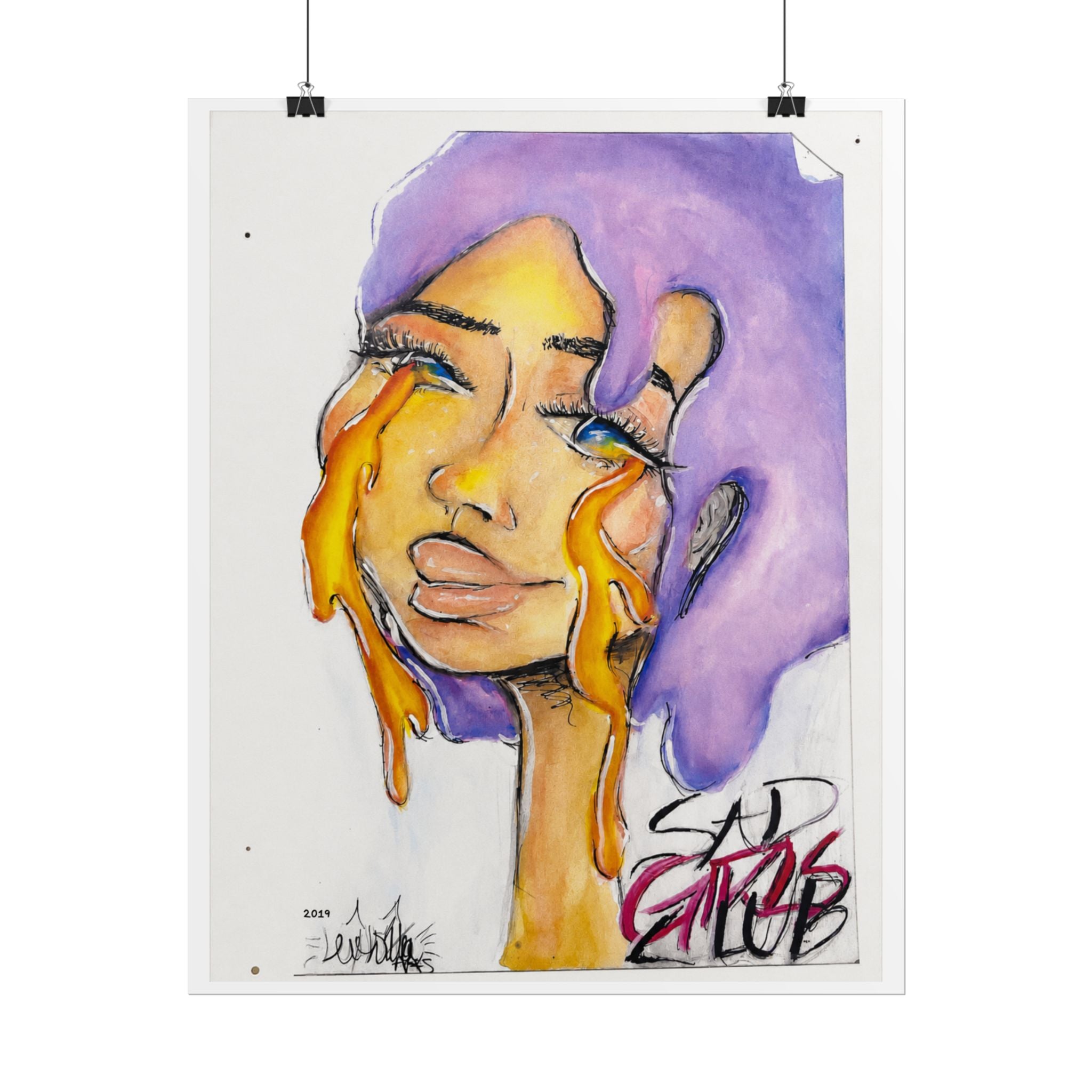 Sad Girls Club | Original LexKittenArts Art Print