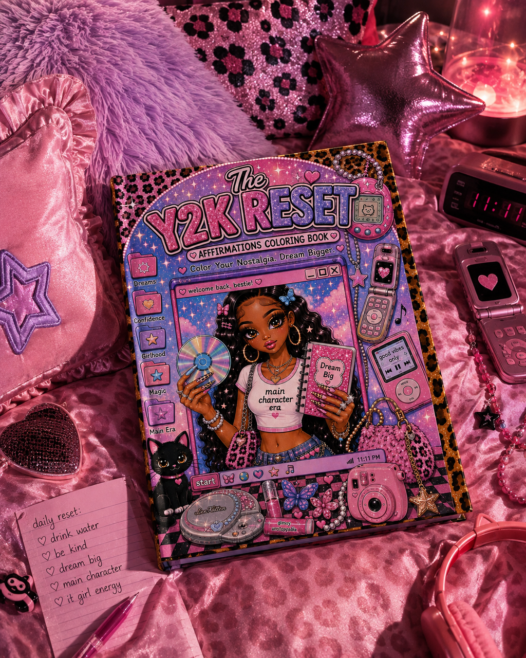 The Y2K Reset Affirmations Coloring Book — Hardcover
