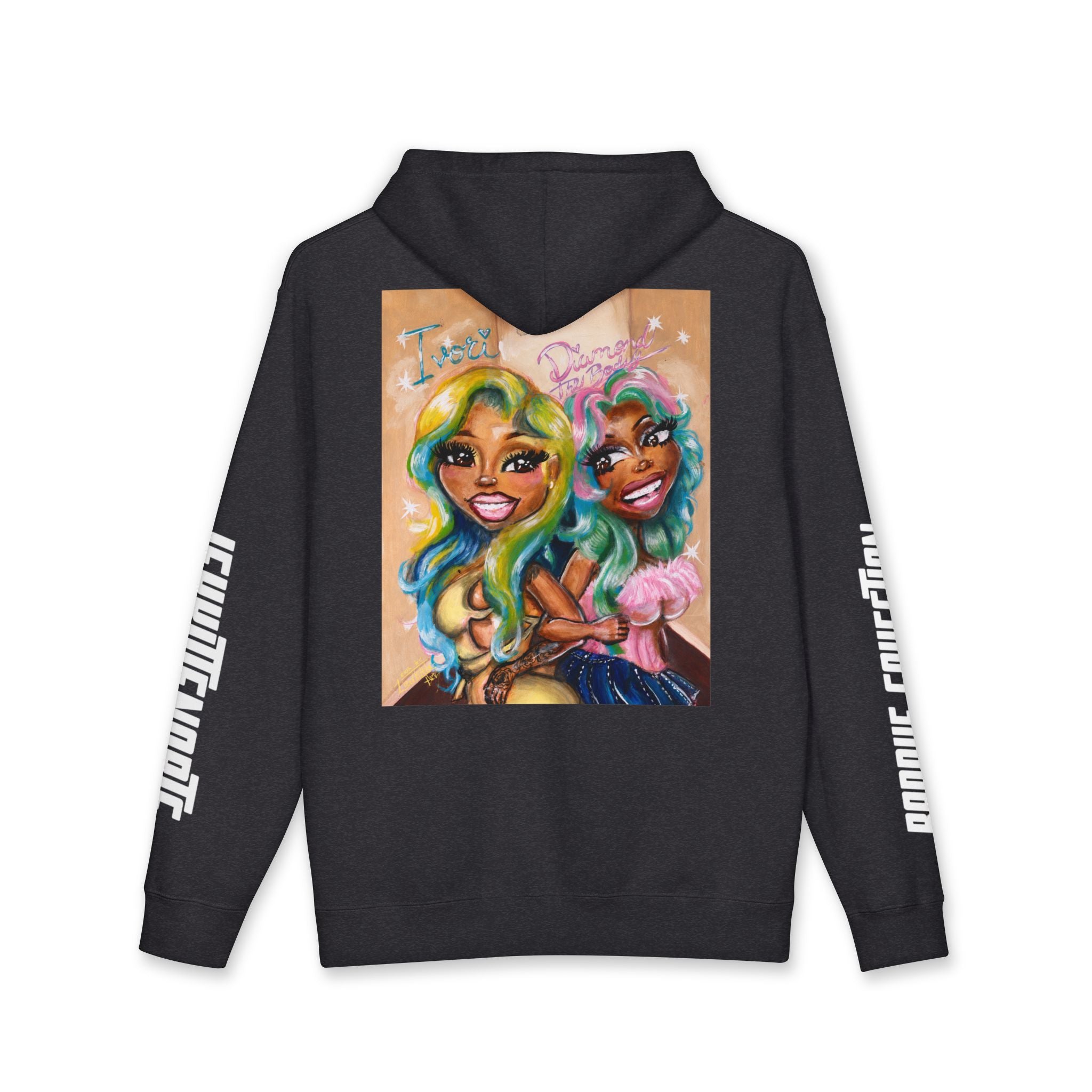 Baddie Duo Art Hoodie | IvoriBabu & Diamond The Body