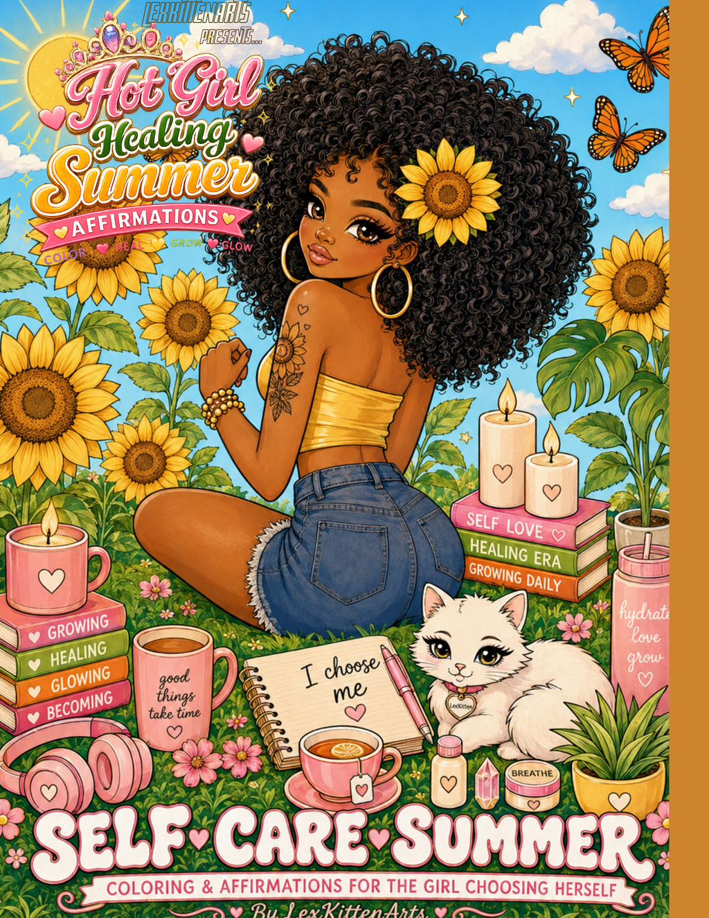 Hot Girl Healing Summer Affirmations Coloring Book (Paperback)