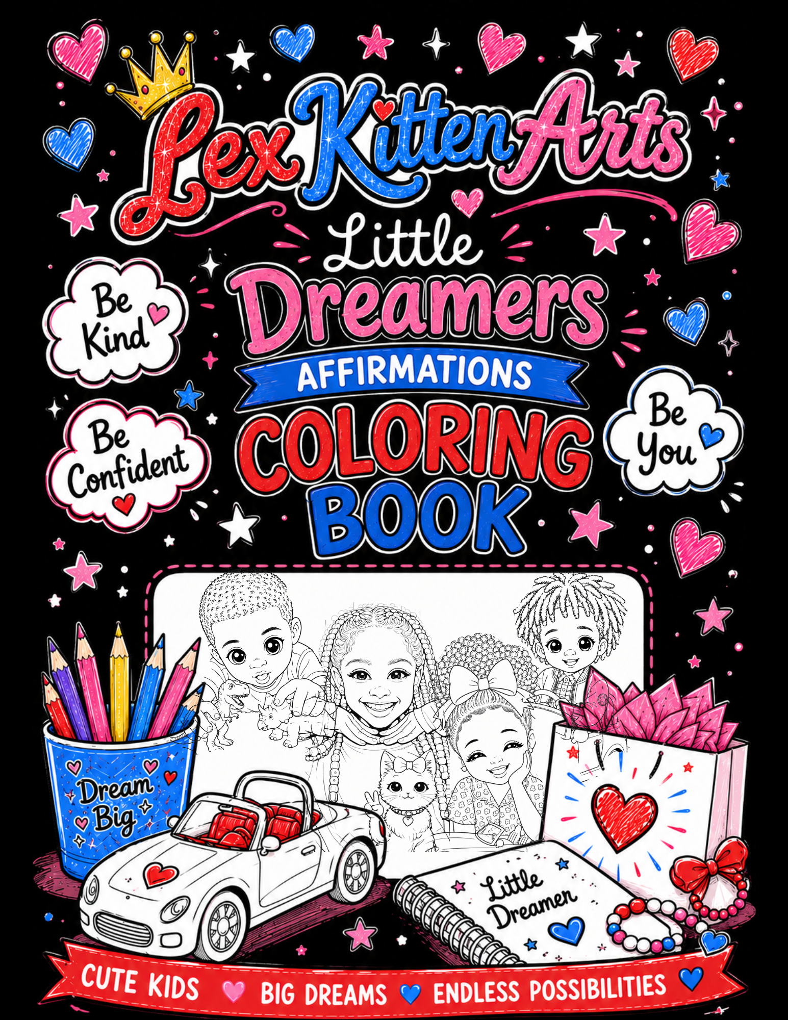 Little Dreamers Affirmations Coloring Book (Coil Bound)