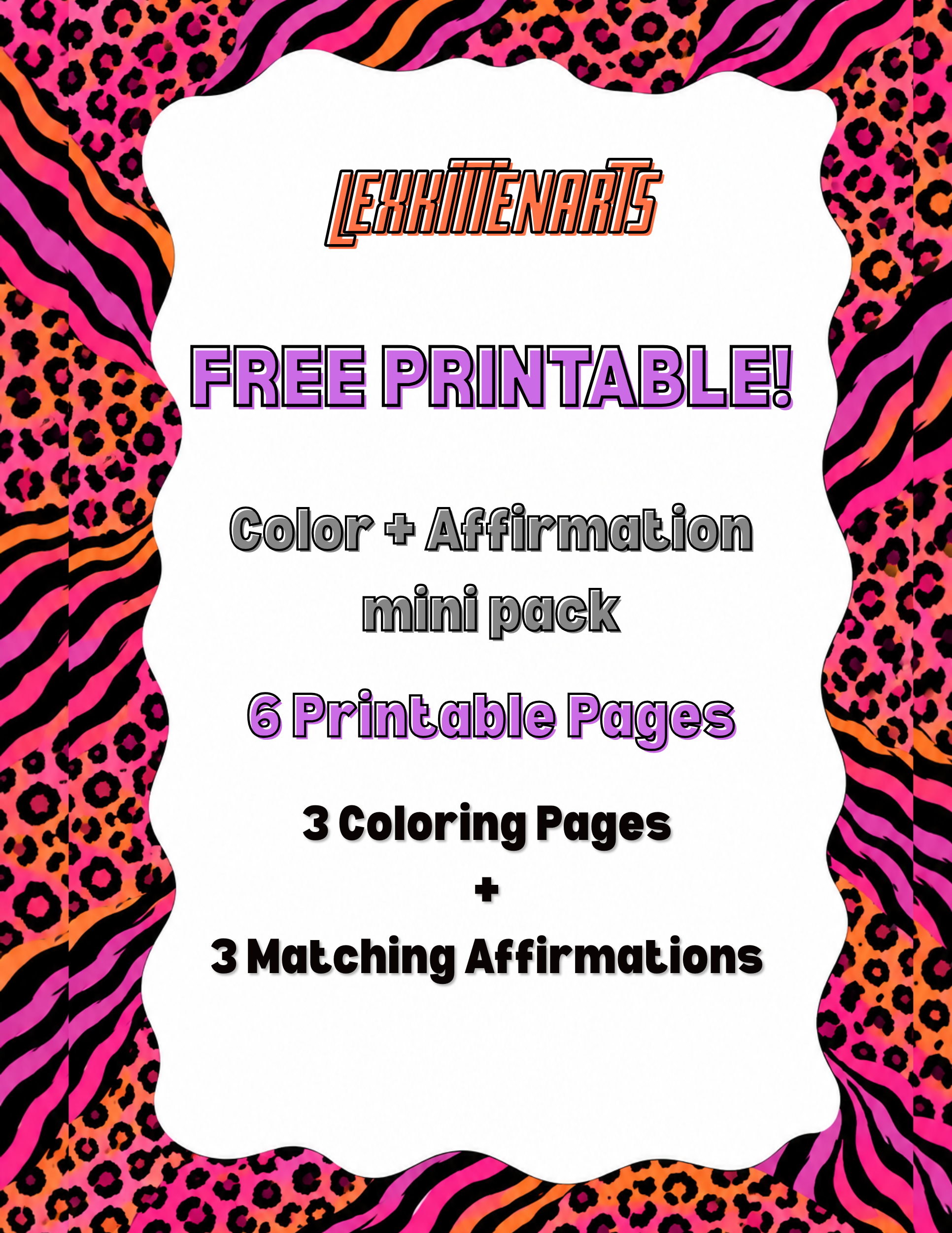 FREE Color + Affirm Printable Pack